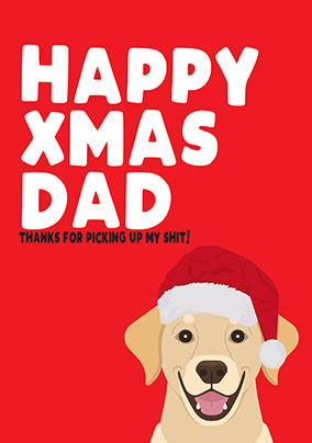 Happy Xmas Dad Christmas Card