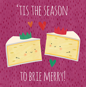 Brie Merry Cheesy Christmas Card