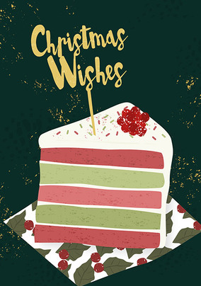 Christmas Wishes Cake Card