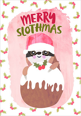 Merry Slothmas Christmas Card