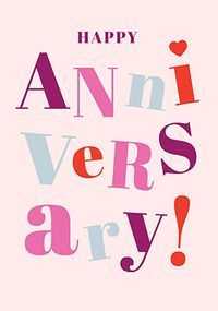 Tap to view Happy Anniversary Typography Card
