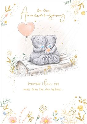 Photo of Me To You Soft Floral Anniversary Card