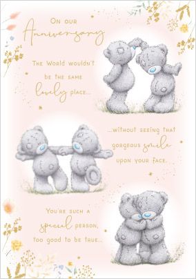 Photo of Me To You Soft Floral Anniversary Verse Card
