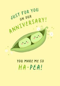 Tap to view You Make Me Hap-Pea Anniversary Card
