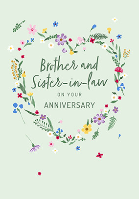 Brother and Sister in Law Anniversary Card