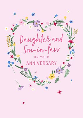 Photo of Daughter and Son in Law Anniversary Card