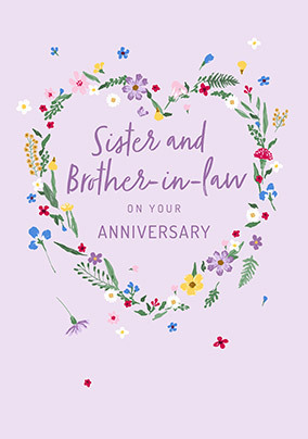 Sister and Brother in Law Anniversary Card
