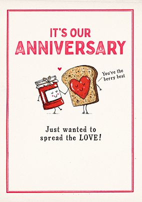 Photo of Jam & Toast Anniversary Card