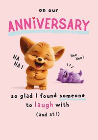 Tap to view Wimzee Someone To Laugh With Anniversary Card
