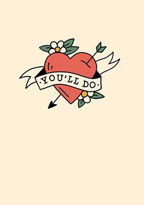 Photo of You'll Do Traditional Tattoo Anniversary Card