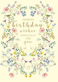 Tap to view Traditional Birds Birthday Card