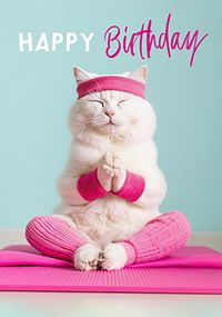 Tap to view Yoga Cat Birthday Card