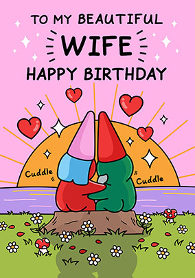 Wife Cheeky Cuddles Birthday Card