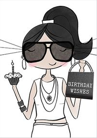Tap to view Lily Loves Cupcake Girl Birthday Card
