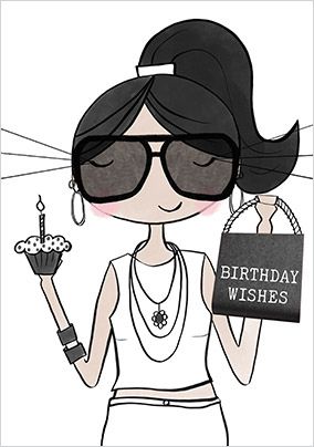 Photo of Lily Loves Cupcake Girl Birthday Card
