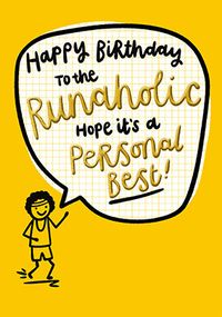 Tap to view Runaholic Personal Best Birthday Card