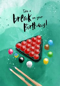 Tap to view Billiard Break Birthday Card