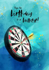 Tap to view Darts Bullseye Birthday Card
