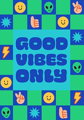 Photo of Good Vibes Only Birthday Card
