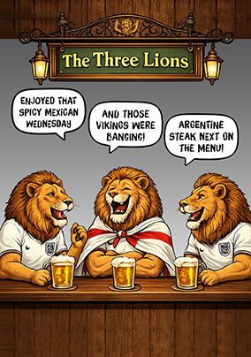 Photo of Three Lions World Cup Birthday Card