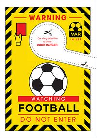 Tap to view Watching Football Door Hanger Birthday Card
