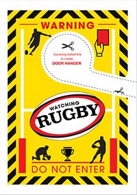 Tap to view Watching Rugby Door Hanger Birthday Card