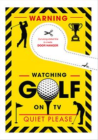 Tap to view Watching Golf Door Hanger Birthday Card