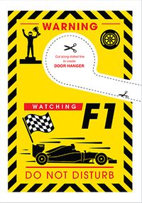 Tap to view Watching F1 Door Hanger Birthday Card