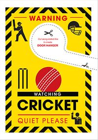 Tap to view Watching Cricket Door Hanger Birthday Card