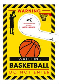 Tap to view Watching Basketball Door Hanger Birthday Card