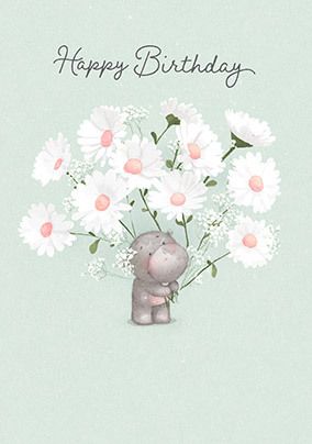 Photo of Hip Hip Hippo Birthday Daisies Card