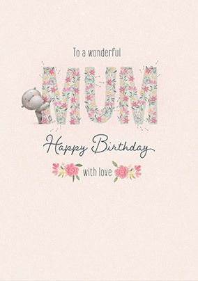 Photo of Hip Hip Hippo Floral Mum Birthay Card