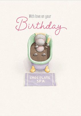 Photo of Hip Hip Hippo Spa Birthday Card