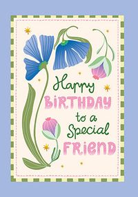 Tap to view Melody Floral Special Friend Birthday Card