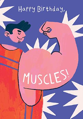 Photo of Happy Birthday Muscles Birthday Card