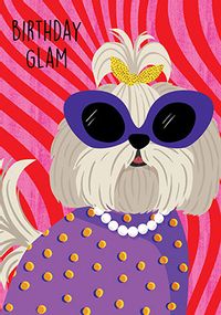 Tap to view Sassy Paws Shih Tzu Birthday Card