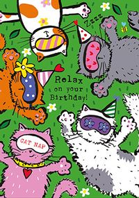 Tap to view Cat Nap Birthday Card