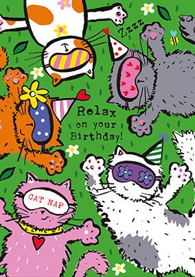 Photo of Cat Nap Birthday Card