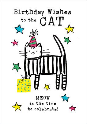 Photo of Birthday Wishes To The Cat Card
