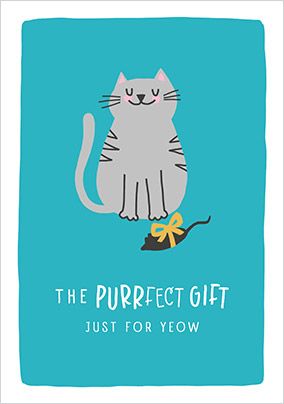 Photo of Purrrfect Gift For Yeow Birthday Card
