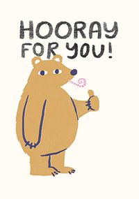 Tap to view Hooray For You Bear Birthday Card