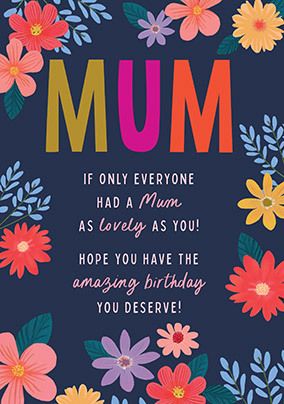Photo of Mum Floral Verse Birthday Card