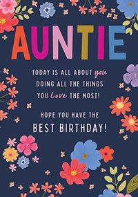 Tap to view Auntie Floral Verse Birthday Card