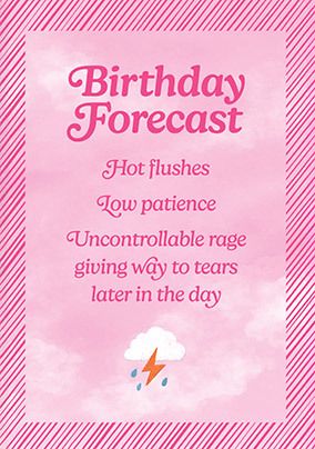 Photo of Menopause Birthday Forecast Card