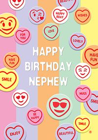 Tap to view Swizzels Love Hearts Nephew Birthday Card