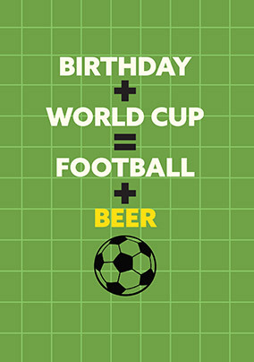 Birthday Plus World Cup Equals Card