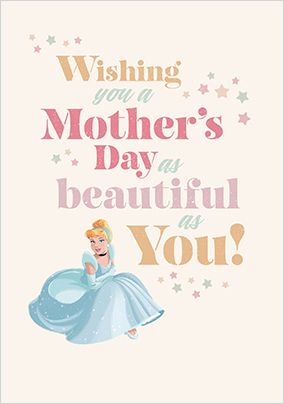 Photo of Cinderella As Beautiful As You Mother's Day Card