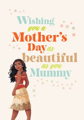 Photo of Moana Beautiful Mummy Mother's Day Card