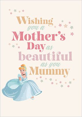Photo of Cinderella Beautiful Mummy Mother's Day Card