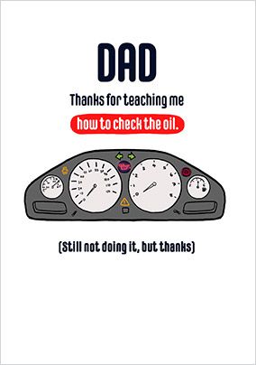 Photo of Thanks For Teaching Me Dad Father's Day Card